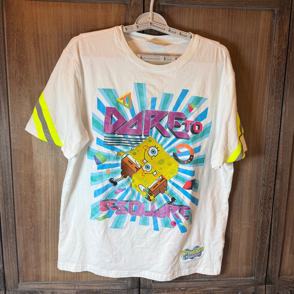 SpongeBob SquarePants Dare To Be Square Graphic Tee Y2K Large  Vinted Title